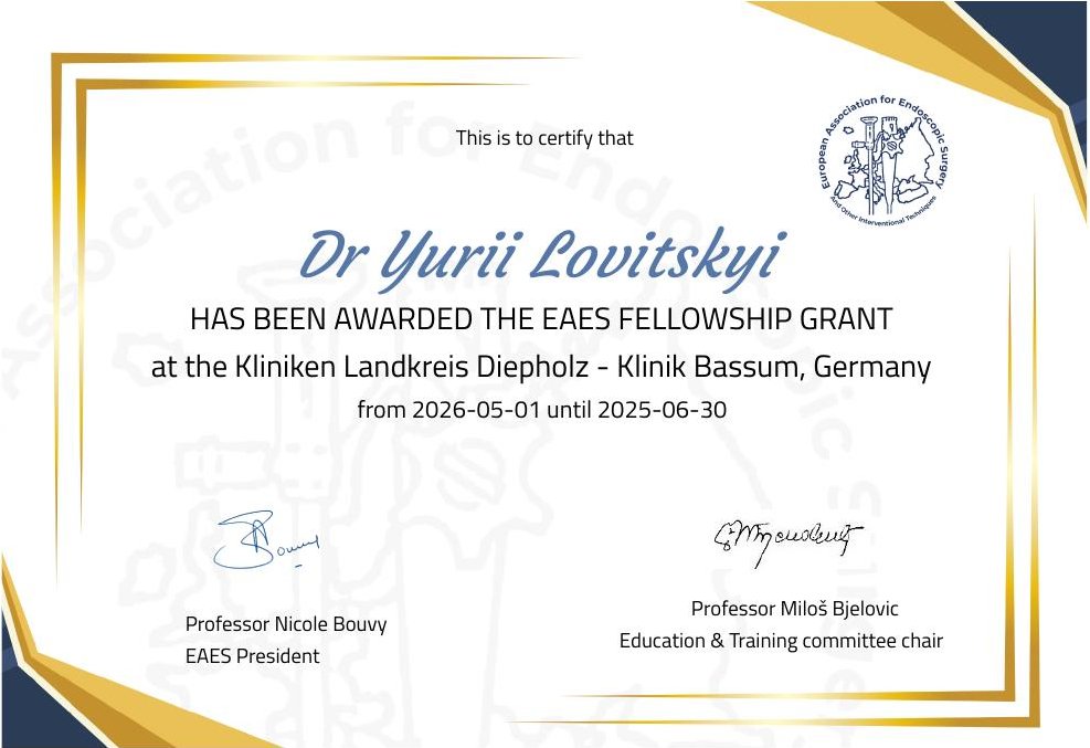 EAES Fellowship Grant — Kliniken Landkreis Diepholz, Bassum (2026)